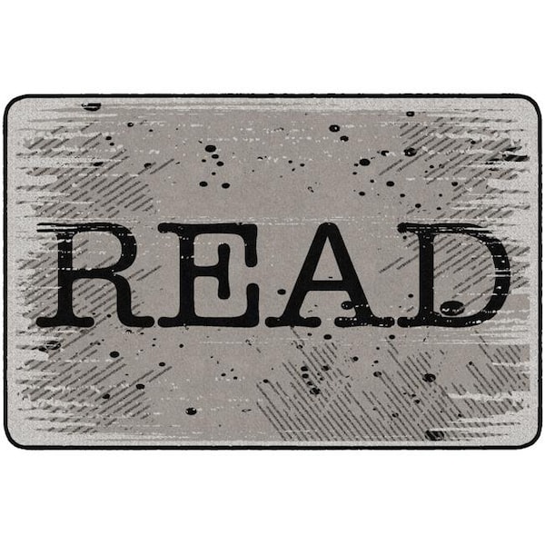 Flagship Carpets Flagship Carpets FE340-22A 6 x 4 ft. Read School Library Rug; Grey - Rectangle FE340-22A - main